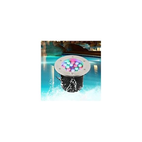 GROOFOO 9W Spot LED Encastrable Extérieur,RGB Projecteur de Piscine IP68 Étanche Inoxydable Lumière Souterraine pour Jardin Étang Piscine Terrasse
