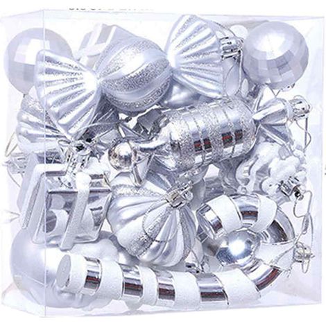 Boules de Noël décoratives pour sapin de Noël, décorations de sapin de Noël incassables, boules suspendues pour décoration de fête de fin d'année (1/5)