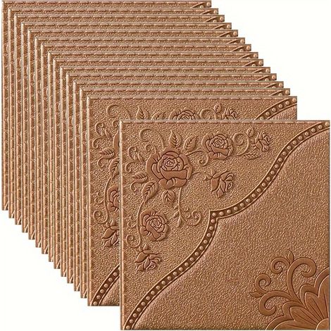 Autocollant mural 3D Imitation brique, 30 pièces, papier peint imperméable auto-adhésif pour décoration de chambre à coucher et de salon (1/3)