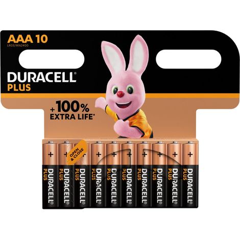 12BLISTER PILA MINISTILO 'MN 2400' Pezzi 10 1,5 V AAA Plus 100+100% extra life