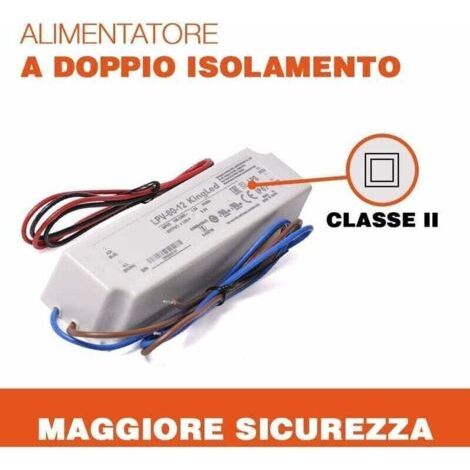 NALOOKAMIC Bloc d’Alimentation 12V 60W 5A Haute Qualité Imperméable Ip67 adapté à l'extérieur modèle MeanWell LPV-60-12 Transformateur pour Bande LED 12V