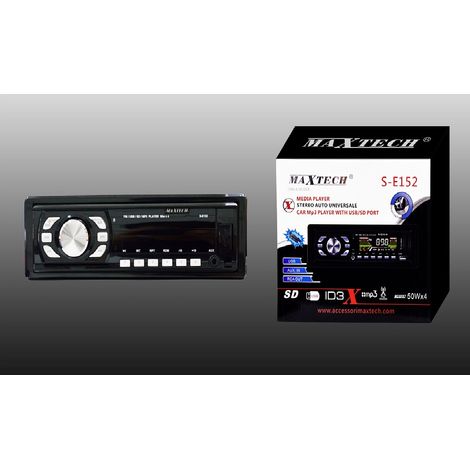 TRADE SHOP - Stereo Radio Per Auto Ingresso Sd Usb Autoradio Mp3 Aux Con Frontalino 50w X 4 -