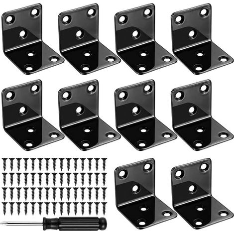 Metal Brackets 90° 40 x 40 mm Black (1/5)