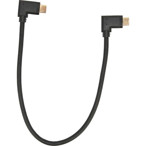 Câble de Données Type C Mâle à Mâle 90 Degrés 10 Gbps, Embout Doré, Cordon d'Extension USB-C (1/5)