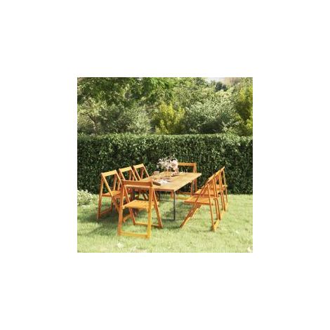 Chaises pliables de jardin lot de 8 Bois d'acacia massif (1/5)