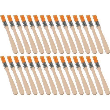 30 pinceaux peinture, 130mm, nylon/bois, jaune, arts créatifs (1/5)