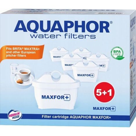 Filtre à eau Aquaphor maxfor+ réduit calcaire élimine chlore 6 pcs