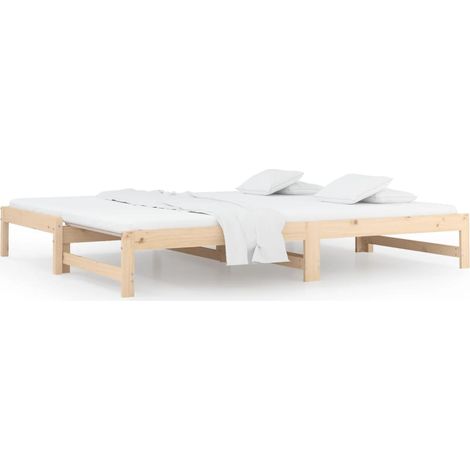 Maison Exclusive - Lit coulissant sans matelas 2x(90x190) cm Bois de pin massif