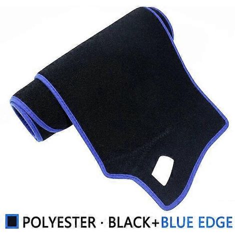 Tapis de tableau de bord pour Ford Escape Kuga MK4 2020-2022 - Protection solaire intégrée au volant droit - Bordure bleue (1/5)