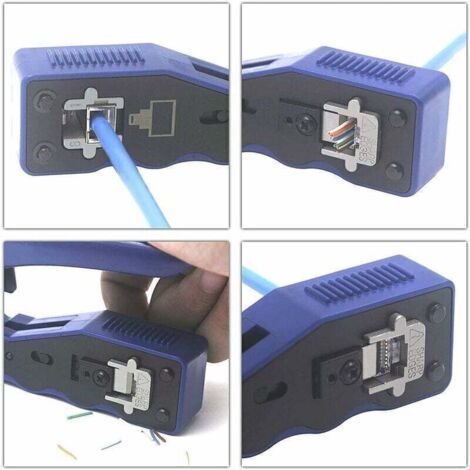 Pince à sertir RJ45 professionnelle – Outil de sertissage Cat 7 avec prise Cat6 – Design ergonomique pour réduction de fatigue – 1 pièce (1/3)