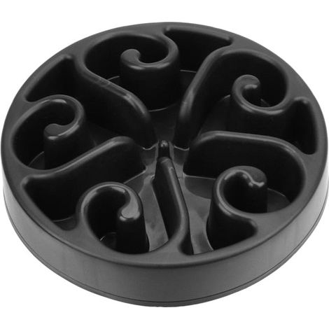 Gamelle Anti Glouton Chien Gamelle d'alimentation Lente avec Base Antidérapante Favorise Une Alimentation Saine Et Une Digestion Lente (Noir) (1/5)
