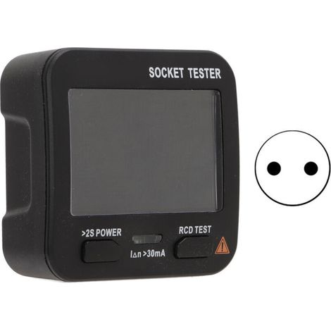 Digital Socket Tester with Voltage Display, Durable Material, Multifunctional Socket Detector 0.1-250V EU (1/5)