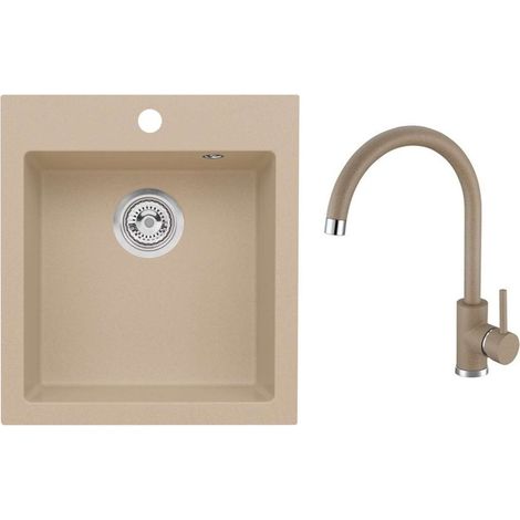 Alveus - Spülenset Cortina 20 und Armatur Kati, beige SETA25964 (1/2)