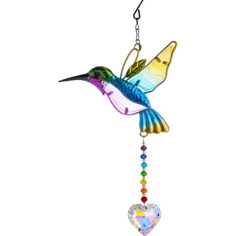 Pendentif Cristal Solaire - Attrape-Lumière en Verre Coloré - Décor Extérieur Jardin et Intérieur Fenêtre - 1 Pièce (1/5)