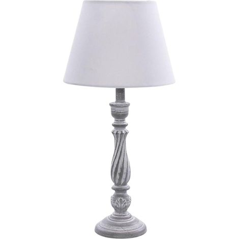 Lampe grise, diam. 25 x H. 41 cm (1/2)