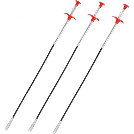 Bardusch-3 Pièces Pince Telescopique Flexible 60 Cm,Pince À Griffes Flexible,Pince Telescopique,Furet Deboucheur Canalisation,Furet Plomberie,Furet Canalisation,Pour Cuisine,Salle De Bain,Baignoire