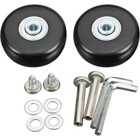 4PCS 50mm Roulette Valise. Bagage Valise Réparation Roulette Charge Lourd Muette Caoutchouc Universelle Pivotante Roue Rechange Transport Remplace Roulette pour Valise/Bagage/Sac à Dos/Voyage (1/3)