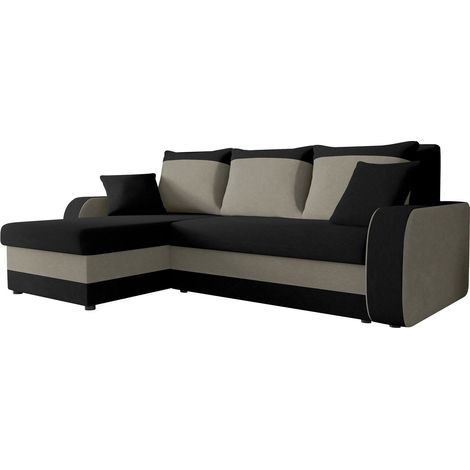 Sofá rinconero Comfivo Melissa I, Mikrofaza 0015 + Mikrofaza 0014, Función de descanso, Almacenaje, 238x147x80cm, 0