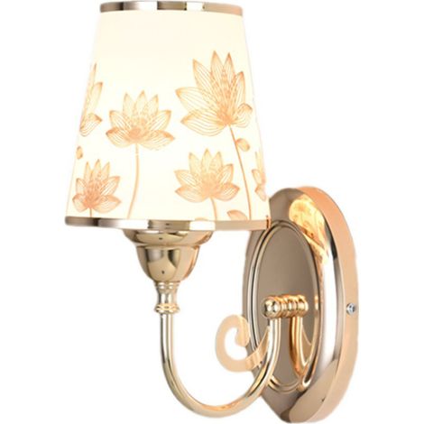 Lampadaire mural LED moderne en métal élégant avec lumière chaude et interrupteur pour chambre salon (1/5)
