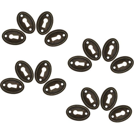BETOOKY Lot de 16 plaques verrouillage ovales en alliage zinc (1/5)