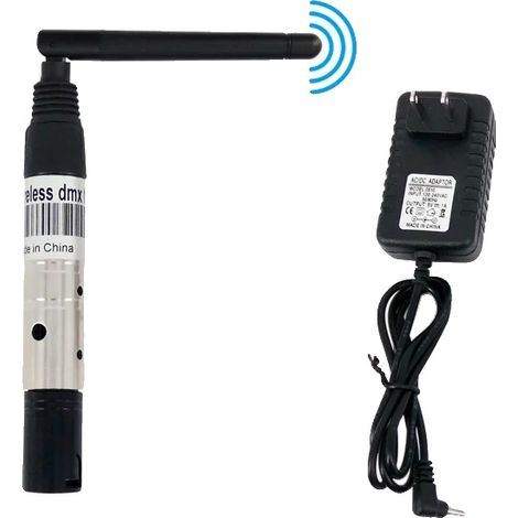 Receptor/transmisor inalámbrico DMX512, transmisión de señal en tiempo real, alcance de 300 m, transmisor DMX, enchufe europeo. (1/2)