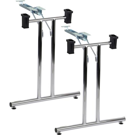 Gambe pieghevoli per scrivania o tavolo SC-921/CH cromate - 59 cm, cromate