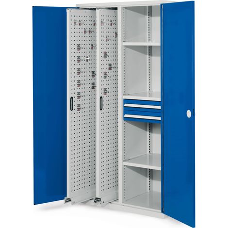 Kappes ®RasterPlan Vertikalschränke 1950x1000x600mm Modell 81 Doppelwandtüren enzianblau