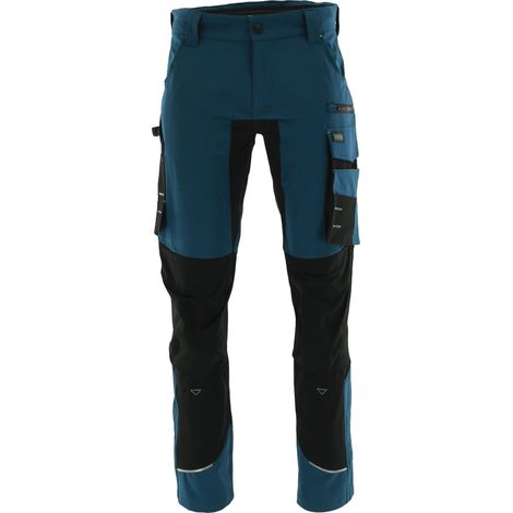 Pantalones de trabajo Motionflex Sara de 24 horas, talla 48M, color marrón carbón.