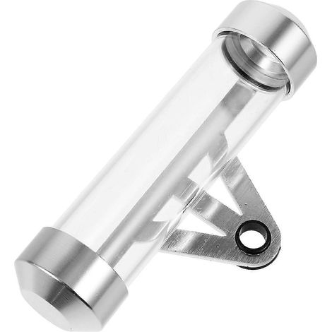 Porte-documents moto en acrylique 2026, tube fiscal en acier inoxydable argenté, durable et facile à installer pour moto ou vélo (1/5)