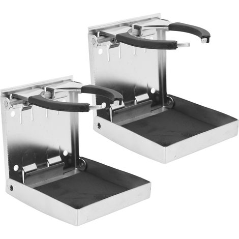Lot de 2 porte-gobelets pliables avec bras réglable, antidérapants et antibruit, pour bateau, caravane ou voiture. (1/5)