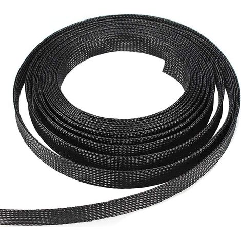16mm Gaine Câble Tressée Extensible PET Manchon de Câble Fil Rangement Câble PET Cache Câble Souple Électriques Gestion Câble Flexible Protection Tube Tuyau 10 Mètres (1/5)