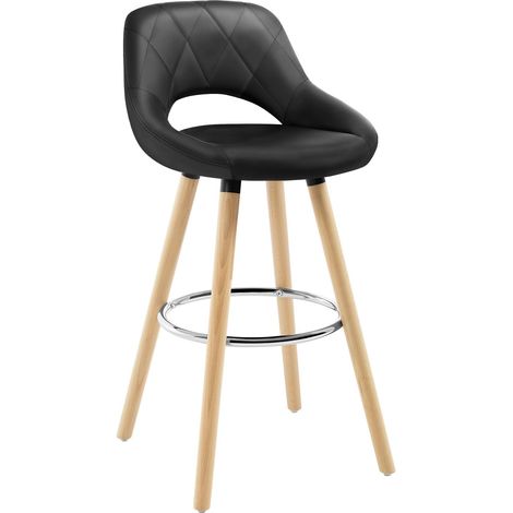 WOLTU Breakfast Kitchen Counter bar stools chairs Wood Legs barstools High stools Black