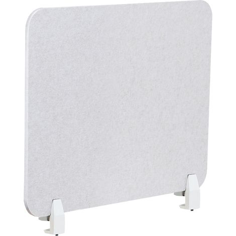 Panel separador acústico escritorio PET tapizado en tela 72 x 50 cm blanco crema Split