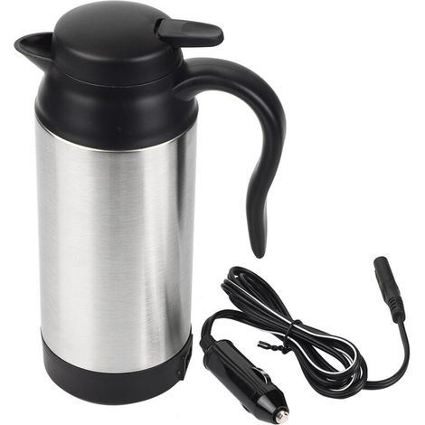 750 ml Edelstahl-Wasserkocher fürs Auto zum Erhitzen von Tee, Kaffee und Wasser mit Thermoskanne, 12 V (1/5)