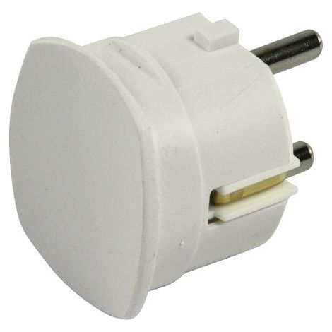 Clavija enchufe schuko acodado macho 16 A  Blanco (1/2)
