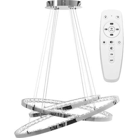 Pendant LED Lamp TOOLIGHT APP772-3CP Cristal + remote control 3-light points 77x77x50-100cm