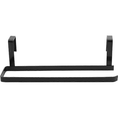 Distributeur de papier essuie-tout sous meuble, support pour rouleau de papier sans perçage, noir