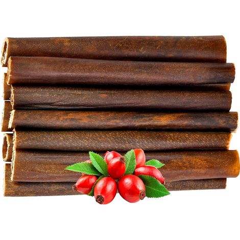 Golosina masticable natural para perros: palitos de colágeno de res deshidratado, marca Petmex, 10 unidades.