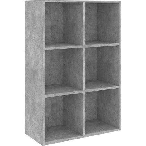 Estantería/Aparador madera ingeniería gris hormigón 66x30x98 cm vidaXL