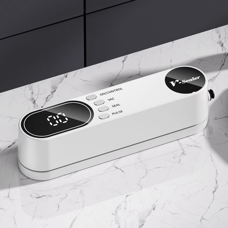 Sollbry Mini Machine À Sceller Sous Vide Sceleur Portable Sans Fil Pour SacsMachine à Sceller Sous Vide Portative Pour Domestique Hôtel Restaurant,blanc (1/5)