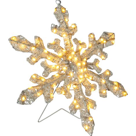 Konstsmide LED Weihnachtsdeko Schneeflocke 40 cm bernstein (1/3)