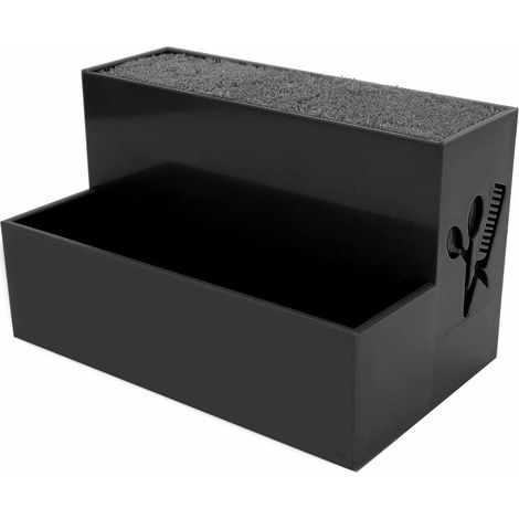 Boîte de rangement pour pinces et ciseaux de coiffure, accessoires de coiffure, noir (1/5)