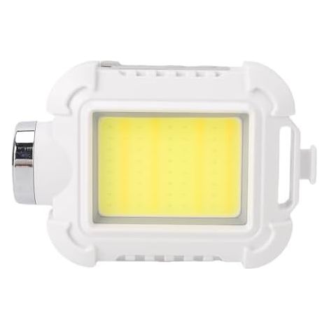 Wiederaufladbare LED-Taschenlampe mit Clamp/Holder, wasserdicht und mit rotem SOS-Signal für Camping und Abenteuer im Freien (WHITE) (1/5)