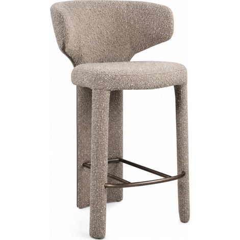Tabouret de comptoir moka texturé - moka chiné (1/5)