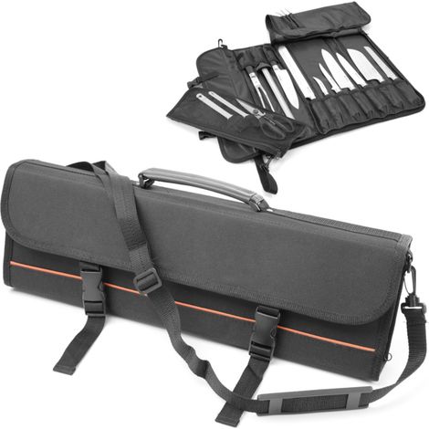 Hendi – Sac à couteaux pour 10 couteaux jusqu'à 450 mm – Housses de protection – Poche pour ordinateur portable – 856277 (1/4)