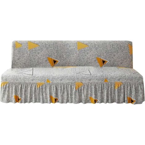 Bardusch-Housse de futon imprimée extensible en élasthanne, jupe protectrice sans bras, 120150 cm, pour salon (1/5)