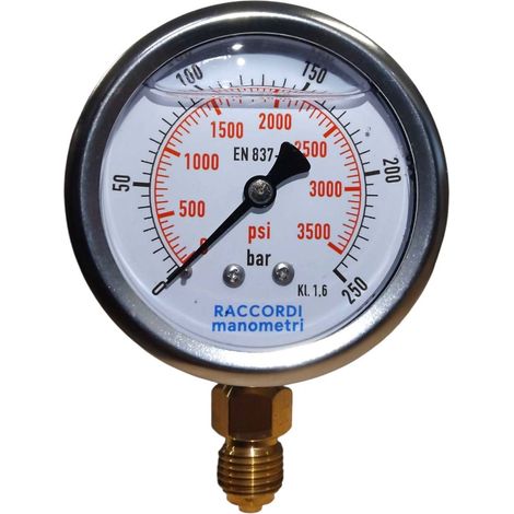 Manómetro radial de baja presión MG1-63 250 bar rosca 1/4" (1/5)