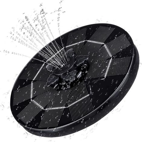 ZOLGINAH Fontaine Solaire Pompe 3W,4 en 1 pour Fontaine Solaire, Pompe de Bassin Solaire 3W avec Conversion Efficace, pour Bassin de Jardin ou Fontaine, Bain d'oiseau, récipient à Poisson