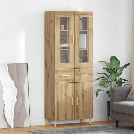 vidaXL  Highboard  Artisan Oak 69.5 x 34 x 180 cm Engineered Wood