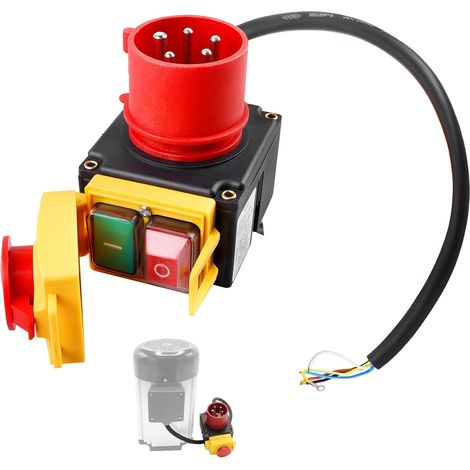Emergency Stop Switch Motor Protection Circuit Breaker 400V Three Phase Machine Switch Combination Connector IP54 Waterproof Safety Switch for Machinery Appliances (1/5)